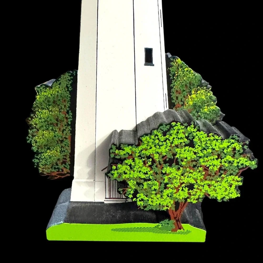 Sandy Hook Light Highlands New Jersey 1999‎ Shelia's Wood Shelf Sitters SIGNED